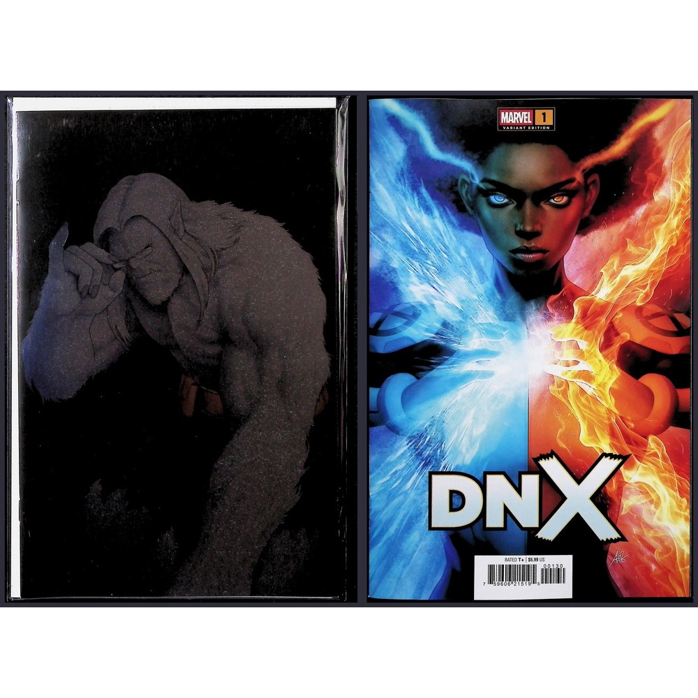 DNX 2X Comic Lot #1P 1V Artgerm Blind Bag Foil Temper White Beast Variant Marvel